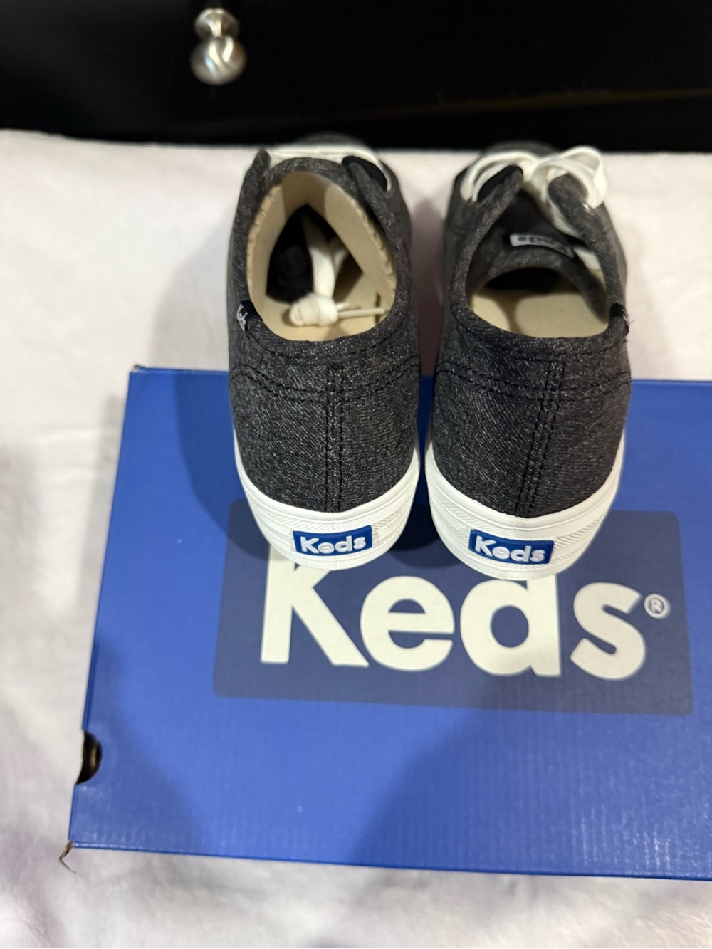 Keds Charcoal Gray Canvas Sneakers - Women